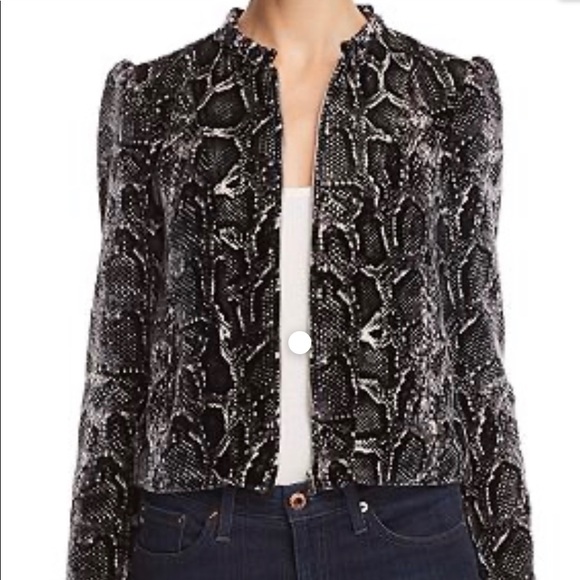Rebecca Taylor Jackets & Blazers - Rebecca Taylor Velvet Snake-Print Jacket